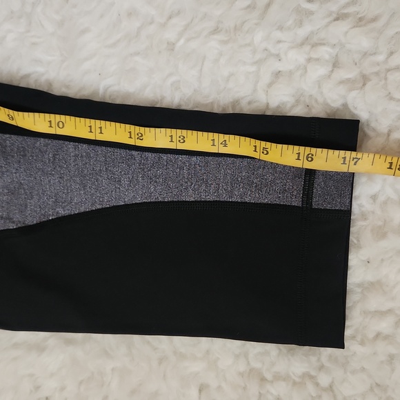 Lululemon Wunder Under Crop High-Rise Curve 17" Sz 6 Heathered Black/ Black - Picture 11 of 11